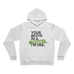 Tessie Bestie Olive Fleece Hoodie