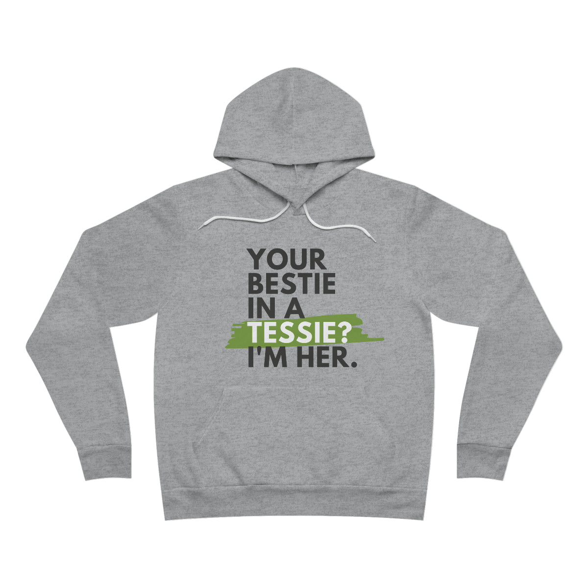 Tessie Bestie Olive Fleece Hoodie